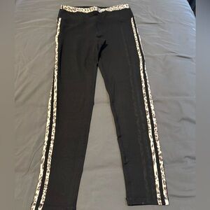 Mono B Black and Tan Activewear Leggings, Large